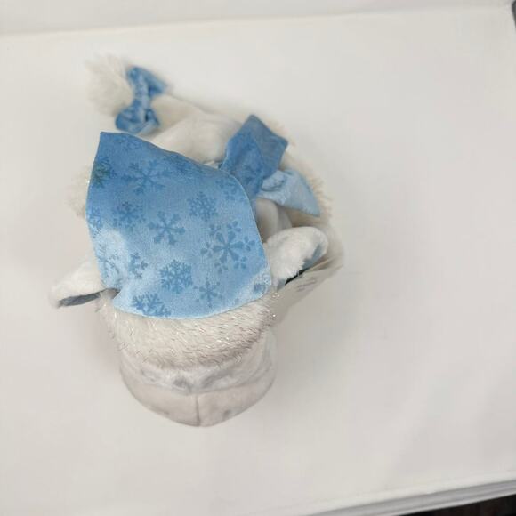 Disney Store Snowflake Pal Eeyore 12" Plush White Blue Sparkle Scarf and Hat - Picture 6 of 12